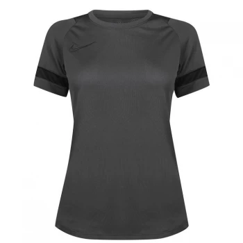 Image of Nike Dri-FIT Academy Womens Short-Sleeve Soccer Top - Grey