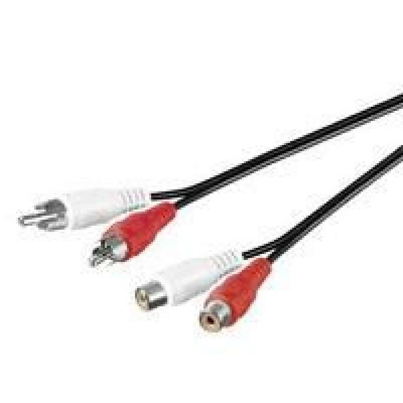 Image of Microconnect AUDCH5 audio cable 5m 2 x RCA Black