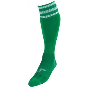 Image of PT 3 Stripe Pro Football Socks Boys Green/White