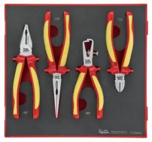 Image of Teng Tools TEDV440 4 Piece EVA 1,000 Volt Insulated Pliers Set