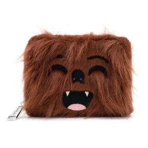 Image of Loungefly Star Wars Faux Fur Chewbacca Zip Around Wallet
