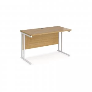 Image of Maestro 25 WL Straight Desk 1200mm x 600mm - White Cantilever Frame o