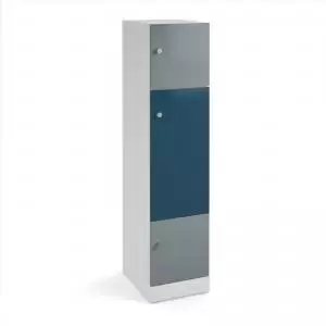 Image of Flux 1700mm high lockers with three doors larger middle door - cam