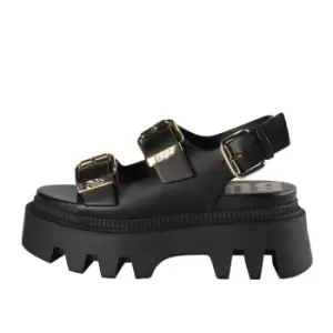 Image of Buffalo Platform Flora Sandal - Black