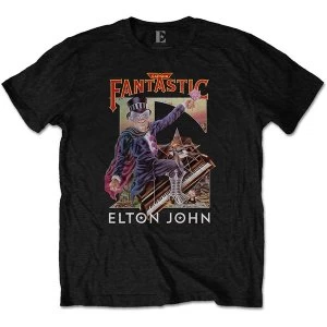Image of Elton John - Captain Fantastic Mens Medium T-Shirt - Black