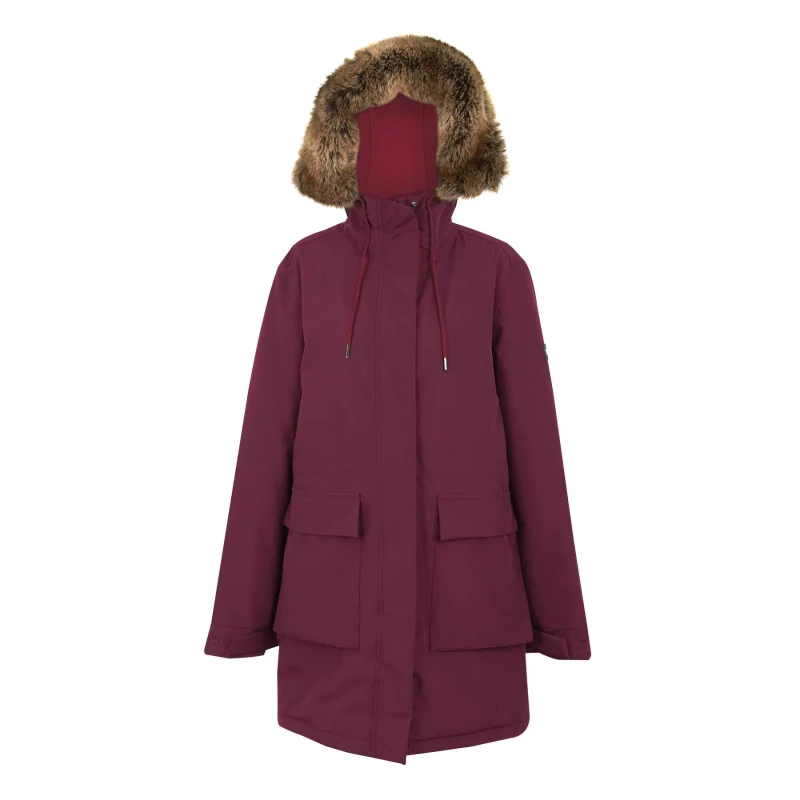 Image of Womens waterproof parka with hood Regatta Sabinka Violet Female 46