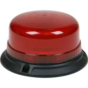 Image of 12V / 24V LED Rotating Red Hazard Beacon Light - 3x Bolt Roof Fixing Points