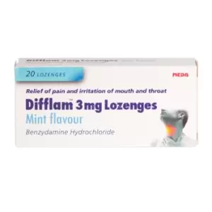 Image of Difflam 3mg Lozenges Mint Flavour