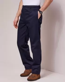 Image of Cotton Traders Mens Thermal Leisure Trousers in Blue