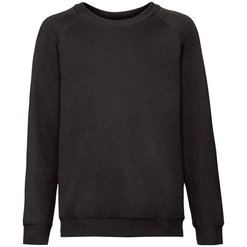 Image of Fruit Of The Loom SS8B boys's Children's sweatshirt in Black