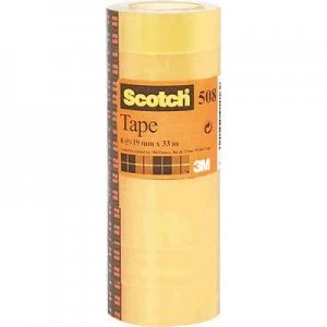 Image of 3M 7000033901 Tape Transparent (L x W) 33 m x 19mm 8 pcs