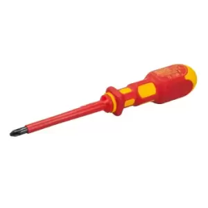 Image of King Dick 22382 VDE Pozidriv Screwdriver PZ2 - 6 x 100mm