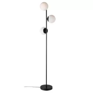 Image of Lilly Globe Multi Arm Floor Lamp Black, E14