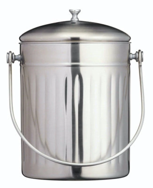 Image of Kitchencraft Stainless Steel Compost Bin Silver