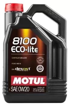 Image of MOTUL Engine oil 8100 ECO-LITE 0W-20 Capacity: 4l 108535