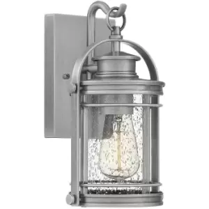 Image of Quintiesse Quoizel Booker Outdoor Wall Lantern Industrial Aluminium, IP44