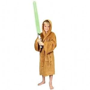 Image of Jedi Star Wars Fleece Robe Tan - Kids Large 10-12 years