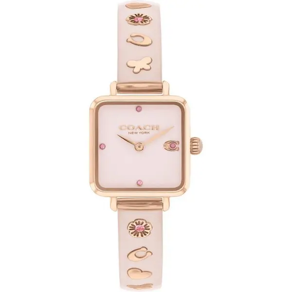 Image of Coach Coach Ladies Cass Rose Gold Bangle Watch - Rose Gold and Pink One Size