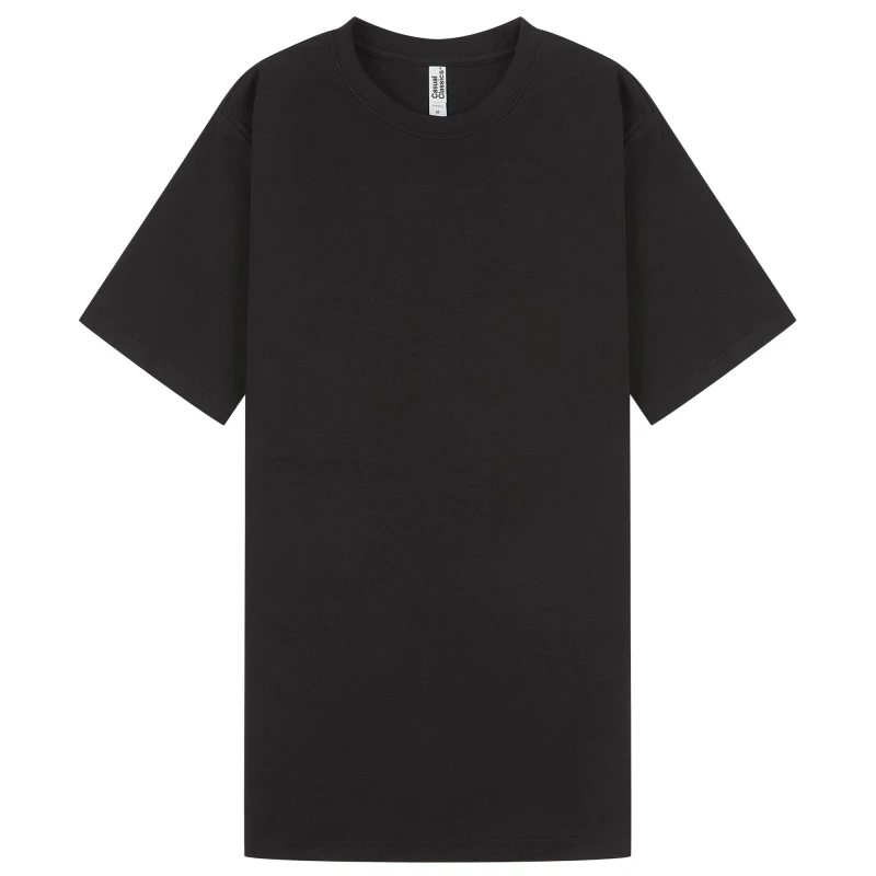Image of Casual Classics Mens Interlock Tall & Slim T-Shirt in Black Size: Small Black Male S