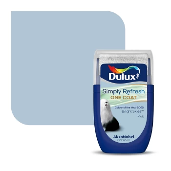 Image of Dulux Simply Refresh One Coat Bright Skies Matt Emulsion Paint 30ml