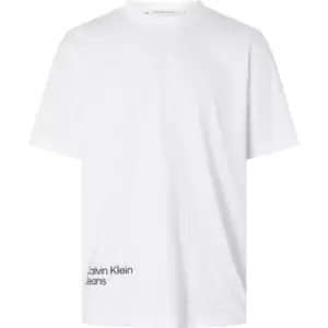 Image of Calvin Klein Jeans Blurred Colored Address Tee - White