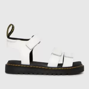 Image of Dr Martens White Klaire Junior Sandals
