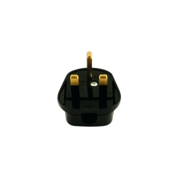 Image of Connect - High Impact Mains Plug Tops - Black - Pack Of 10 - 30677