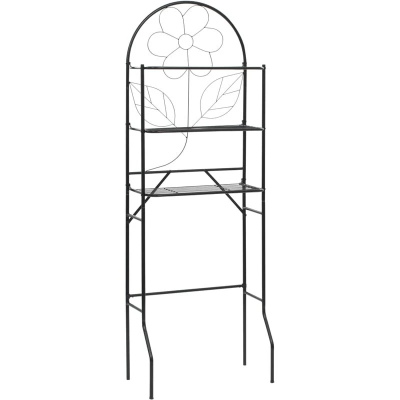 Image of vidaXL Toilet Rack Black 60X33X174cm, Black 246722