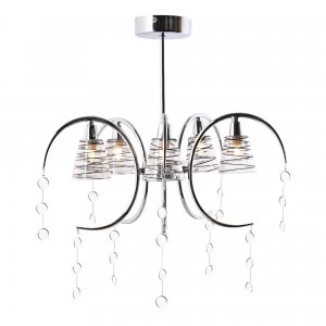 Image of Litecraft Web ringo 5lt chrme chandelier