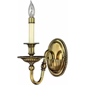 Image of Loops - Wall Light Solid Cast Components Clear Optic Glass Burnished Brass LED E14 60W