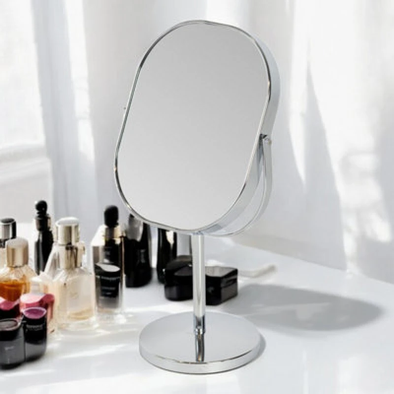 Image of Showerdrape Nikon 3x Magnifying Chrome Oval Vanity Mirror, Silver NIKVM