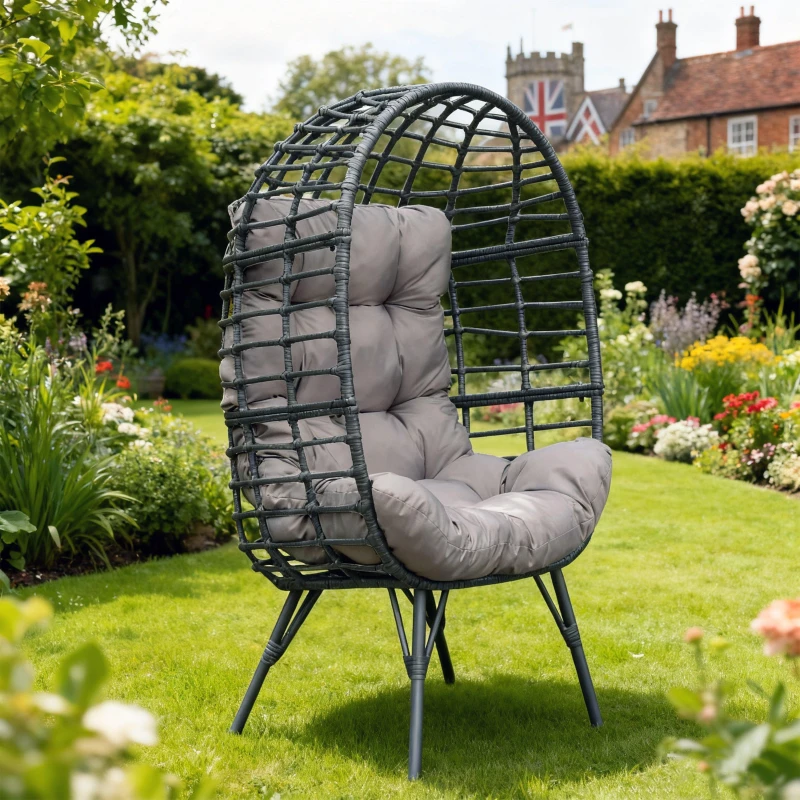 Image of Linea Linea Koko St Egg Chr 63 Grey/Black unisex One Size