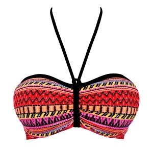 Image of Freya Way out west bandeau bikini top Multi Coloured
