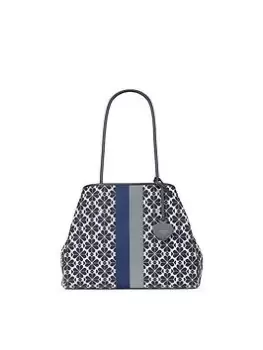 Image of Kate Spade New York Spade Flower Jacquard Stripe Large Tote - Blue