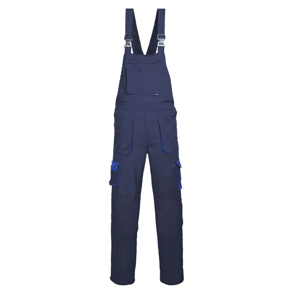 Image of Portwest Texo Contrast Bib and Brace TX12NARM Colour: Navy