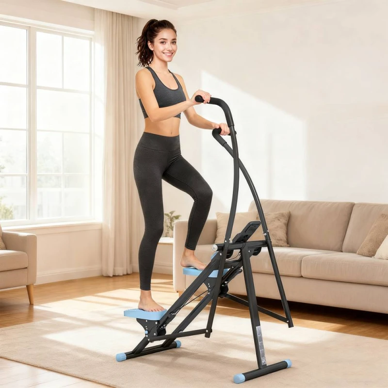 Image of SPORTNOW Stair Stepper for Home Gym Exercise, Vertical Climber Machine in Black Unisex