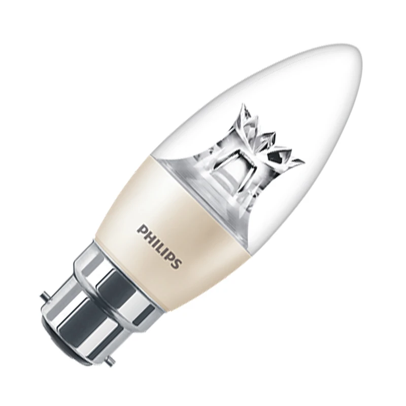 Image of Philips Master LED DimTone Candle 5.5W B22 Dimmable Warm White Clear
