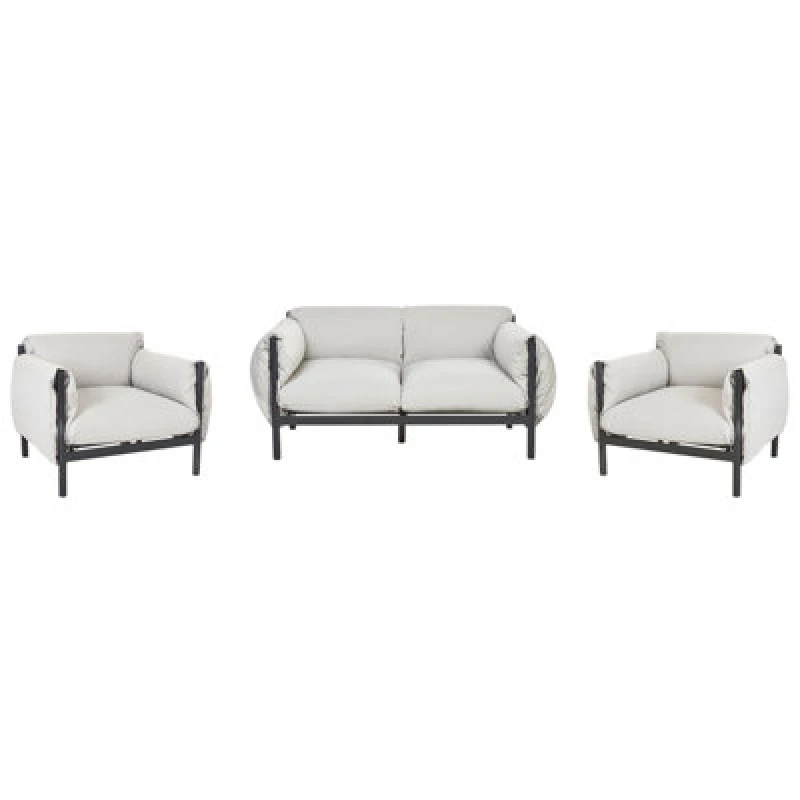 Image of Beliani Garden Sofa Set 4 Seater Esperia Metal Grey