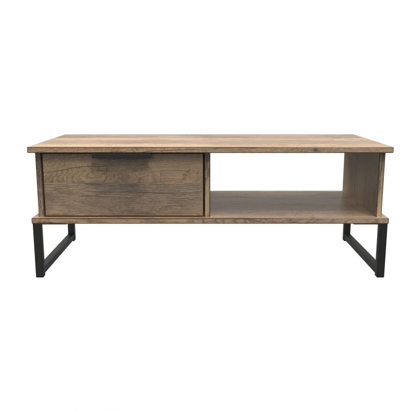 Image of Ready Assembled 2 U Fuji 1 Drawer Coffee Table (Ready Assembled) Walnut