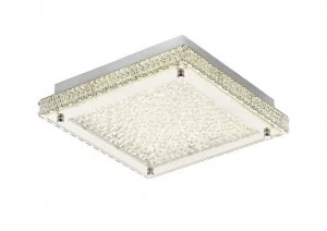 Image of Flush Ceiling 18W 1800lm LED 4000K Stainless Steel, Crystal