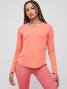 Image of Nike The One Dri-FIT Long Sleeve Top - Ember, Ember Size M Women