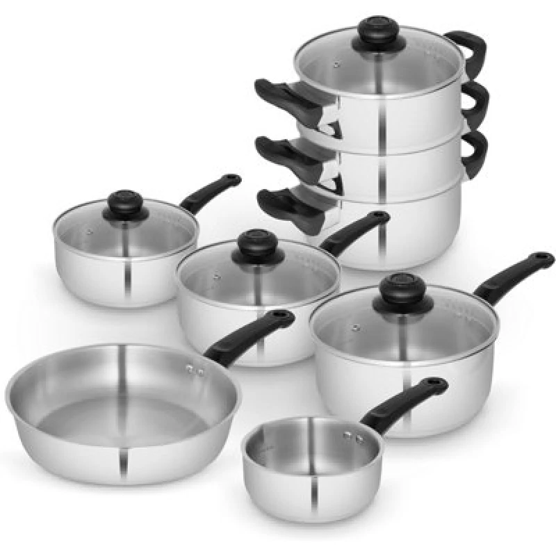 Image of Swan Townhouse 8 Piece Cookware Set - Stainless Steel