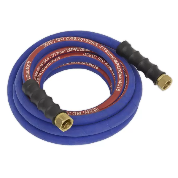 Image of Sealey AH5R/12 Air Hose 5mtr x Ø13mm with 1/2BSP Unions Extra Heavy-Duty
