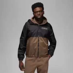 Image of Jordan M J Essential Hbr Woven Jacket, Black/Palomino/Palomino, Male, Jerseys, DV7650-010