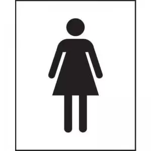 Image of Female Symbol&rsquo; Sign; Self-Adhesive Vinyl; 125mm x 200mm