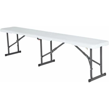 Image of Lifetime 6-Foot Fold-In-Half Bench (Light Commercial) - White Granite