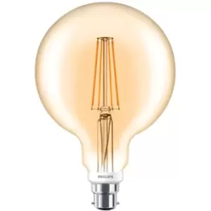 Image of Philips CLA 7W LED BC B22 120mm Gold Globe Amber Warm White Dimmable - 58743