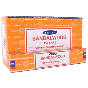 Image of Box of 12 Packs of Sandalwood Incense Sticks by Satya