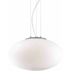 Image of White suspension CANDY 1 bulb Diameter 25 Cm