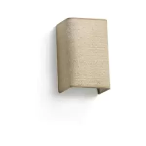 Image of Faro Otton Rectangle Jute Up Down Wall Lamp Vertical